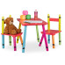 relaxdays Kindersitzgruppe 3-teilig Gelb; Grün; Rot