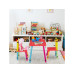 relaxdays Kindersitzgruppe 3-teilig Gelb; Grün; Rot
