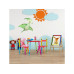 relaxdays Kindersitzgruppe 3-teilig Gelb; Grün; Rot