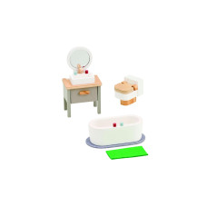 Spielba Holzspielwaren Puppenhausmöbel Badezimmer