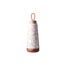 BioLoco Thermosflasche Loop M-Terracotta leaves 350 ml, Braun/Weiss
