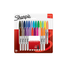 Sharpie Filzstift Fein Permanentmarker Rundspitze, 24er Blister