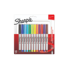 Sharpie Filzstift Ultrafein Permanentmarker Rundspitze, 12er Pack