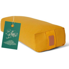DoYourYoga Yoga-Bolster Paravati mit Bio-Dinkelspelz Gelb DoYourYoga Yoga-Bolster Paravati mit Bio-Dinkelspelz Gelb