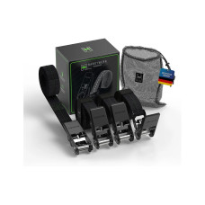 Hardtwerk Spanngurte mit Ratschen 4 Stück, 6 Meter, Schwarz Hardtwerk Spanngurte mit Ratschen 4 Stück, 6 Meter, Schwarz