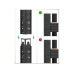 Songmics Regal 5 Ablagen Schwarz