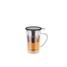 GEFU Tee-Set Mira 235 ml, Schwarz/Silber/Transparent GEFU Tee-Set Mira 235 ml, Schwarz/Silber/Transparent