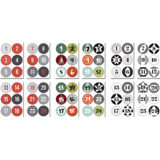 Folia Adventskalender-Zahlen 12 Bogen Folia Adventskalender-Zahlen 12 Bogen