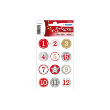 Herma Stickers Adventskalender-Zahlen Sticker Rot/Gold, 2 Blatt Herma Stickers Adventskalender-Zahlen Sticker Rot/Gold, 2 Blatt
