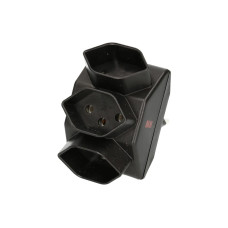 Max Hauri Mehrfachstecker 3 x T13, Schwarz