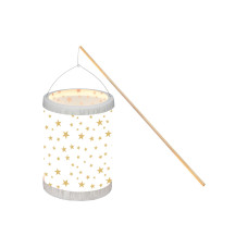 URSUS Laternen-Bastelset Sterne Weiss/Gold