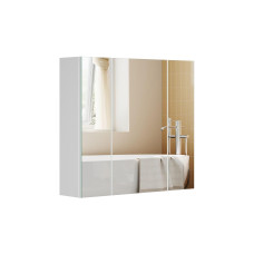 VASAGLE Spiegelschrank Weiss, 60 x 15 x 55 cm