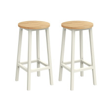 VASAGLE Barhocker 32 x 65 cm, Weiss, 2er Set VASAGLE Barhocker 32 x 65 cm, Weiss, 2er Set