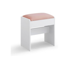 VASAGLE Hocker Mitteldichte Holzfaserplatte (MDF)/Spanplatte, Weiss VASAGLE Hocker Mitteldichte Holzfaserplatte (MDF)/Spanplatte, Weiss