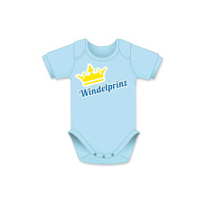 Trendcompany Babybody Windelprinz 62/68, Hellblau