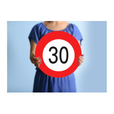 Trendcompany Verkehrsschild zum 30. Geburtstag 45 cm