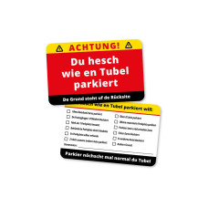 Swissmeme Scherzartikel Parkkarten Tubel, 10 Stück