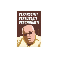 Swissmeme Sticker VERARSCHT! VERTUBLET! VERCHRÜMT! 7.5 x 10.5 cm