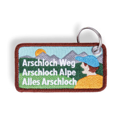 Swissmeme Schlüsselanhänger Arschloch Alpe, 8.2 x 4.5 cm