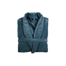 Tiseco Bademantel Cosy Mikroflanell Blau