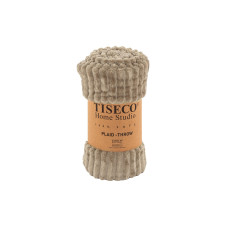 Tiseco Decke Ribble Mikroflanell 130 x 160 cm, Taupe