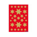 Herma Stickers Weihnachtssticker Sterne 3 Blatt, 81 Sticker, Gold