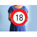 Trendcompany Verkehrsschild 18. Geburtstag 45 cm