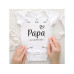 Trendcompany Babybody Papa du schaffst das, 62/68, Weiss