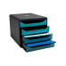 Exacompta Schubladenbox Big Box Skandi, 4 Schubladen, Pazifikblau Exacompta Schubladenbox Big Box Skandi, 4 Schubladen, Pazifikblau