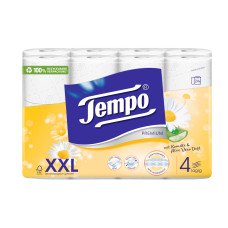 Tempo Toilettenpapier Premium Kamille Aloe Vera 24 Rollen, 4-lagig Tempo Toilettenpapier Premium Kamille Aloe Vera 24 Rollen, 4-lagig