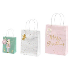 Partydeco Geschenktasche Weihnachten 3 Stk. Partydeco Geschenktasche Weihnachten 3 Stk.