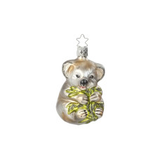 Inge Glas Manufaktur Weihnachtskugel Koala Karlchen 8.5 cm, Grün/Silber Inge Glas Manufaktur Weihnachtskugel Koala Karlchen 8.5 cm, Grün/Silber