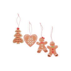 Boltze Weihnachtsschmuck Ginger 4-teilig Boltze Weihnachtsschmuck Ginger 4-teilig