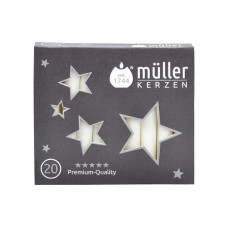 müller Kerzen Baumkerze Weiss, 20 Stück müller Kerzen Baumkerze Weiss, 20 Stück