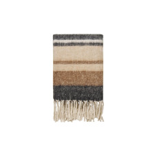 House Nordic Decke Carmel Plaid 130 x 160 cm, Schwarz-Braun