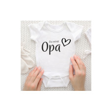 Trendcompany Babybody Du wirst Opa, 62/68, Weiss