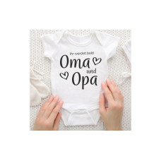 Trendcompany Babybody Ihr werdet Oma und Opa, 62/68, Weiss