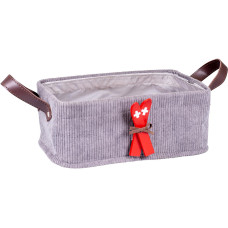 Kadastar Brotkorb Stripes & Skis Grau