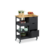 relaxdays Küchenwagen 85 x 68.5 x 38.5 cm, Grau