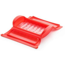 Lékué Mikrowellen-Dampfgarer mit Ablage Rot Lékué Mikrowellen-Dampfgarer mit Ablage Rot