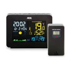 ADE Wetterstation mit Funk-Aussensensor Schwarz ADE Wetterstation mit Funk-Aussensensor Schwarz