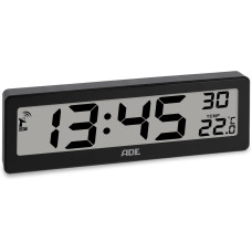 ADE Digitale DCF-Funkuhr Schwarz