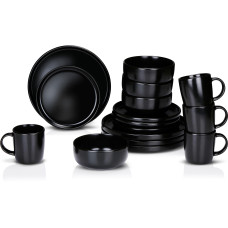 alpina Geschirrset Schwarz, 16-teilig alpina Geschirrset Schwarz, 16-teilig