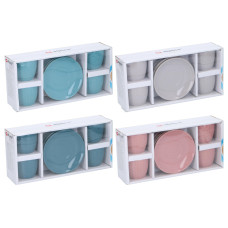 alpina Espresso-Set mit Untertassen 4 Stück, Assortiert