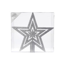 INGES CHRISTMAS DECOR Baumspitze White Christmas 21.5 cm, Silber dunkel INGES CHRISTMAS DECOR Baumspitze White Christmas 21.5 cm, Silber dunkel