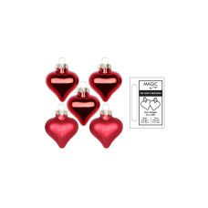 INGES CHRISTMAS DECOR Herz Chianti 4 cm 8 Stück