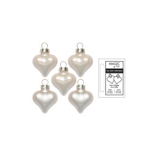 INGES CHRISTMAS DECOR Herz Champagne 4 cm 8 Stück INGES CHRISTMAS DECOR Herz Champagne 4 cm 8 Stück