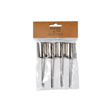 INGES CHRISTMAS DECOR Adventskerzen Halter mit Spiess 12 cm, 4 Stück, Silber INGES CHRISTMAS DECOR Adventskerzen Halter mit Spiess 12 cm, 4 Stück, Silber