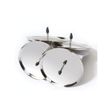 INGES CHRISTMAS DECOR Adventskerzen Halter mit Spiess Ø 7.5 cm, 4 Stück, Silber INGES CHRISTMAS DECOR Adventskerzen Halter mit Spiess Ø 7.5 cm, 4 Stück, Silber