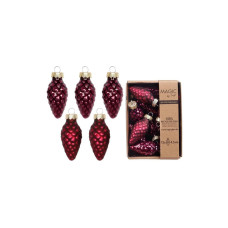 INGES CHRISTMAS DECOR Weihnachtskugel Zapfen 12 Stück, Rot INGES CHRISTMAS DECOR Weihnachtskugel Zapfen 12 Stück, Rot